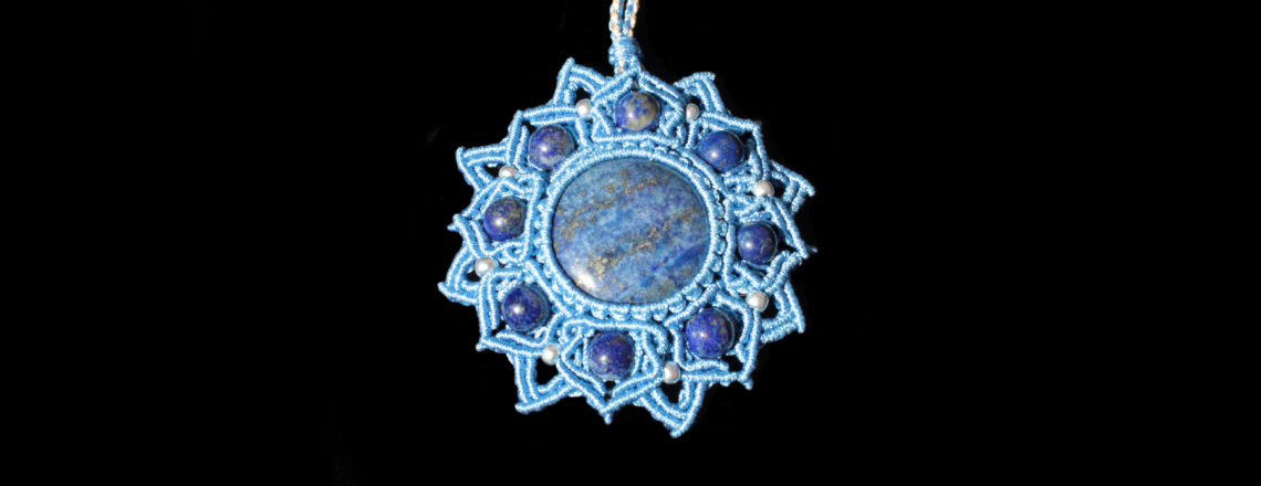 Blue Midnight Star Vishuddha Pendant, Lapis-Lazuli